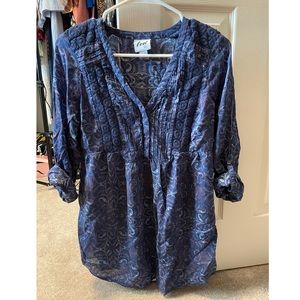 Luxe Essential Denim Maternity Blouse
